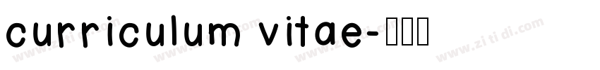 curriculum vitae字体转换